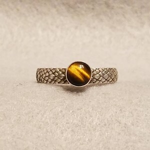 Game of Thrones Inspired Dragon Ring With Reptile Band and Tiger Eye ...