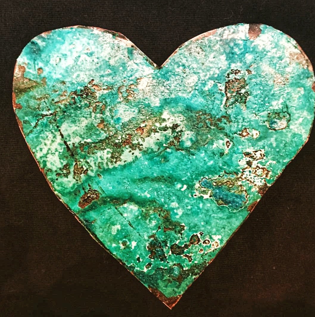 Turquoise Heart Custom Home Decor Art Etsy
