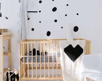 Heart Wool Cot Blankets