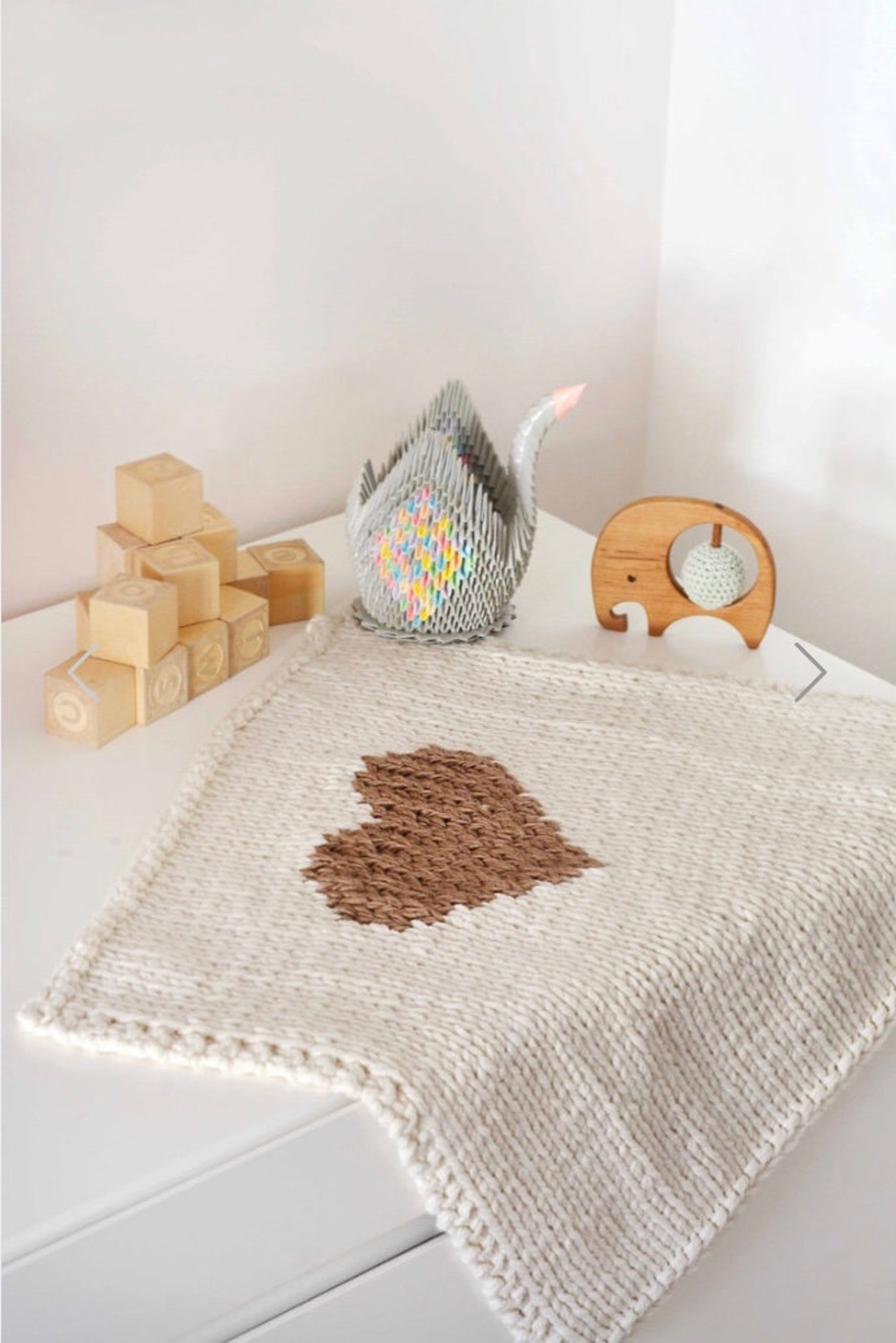 Heart Wool Stroller/car Seat/bassinet Blanket - Etsy