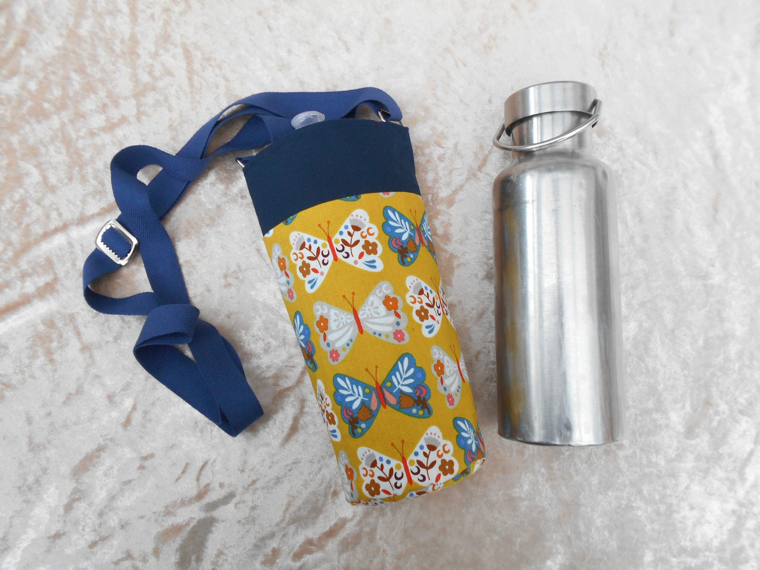 Reusable water bottle bag Drink bottle holder Small Crossbody | Etsy