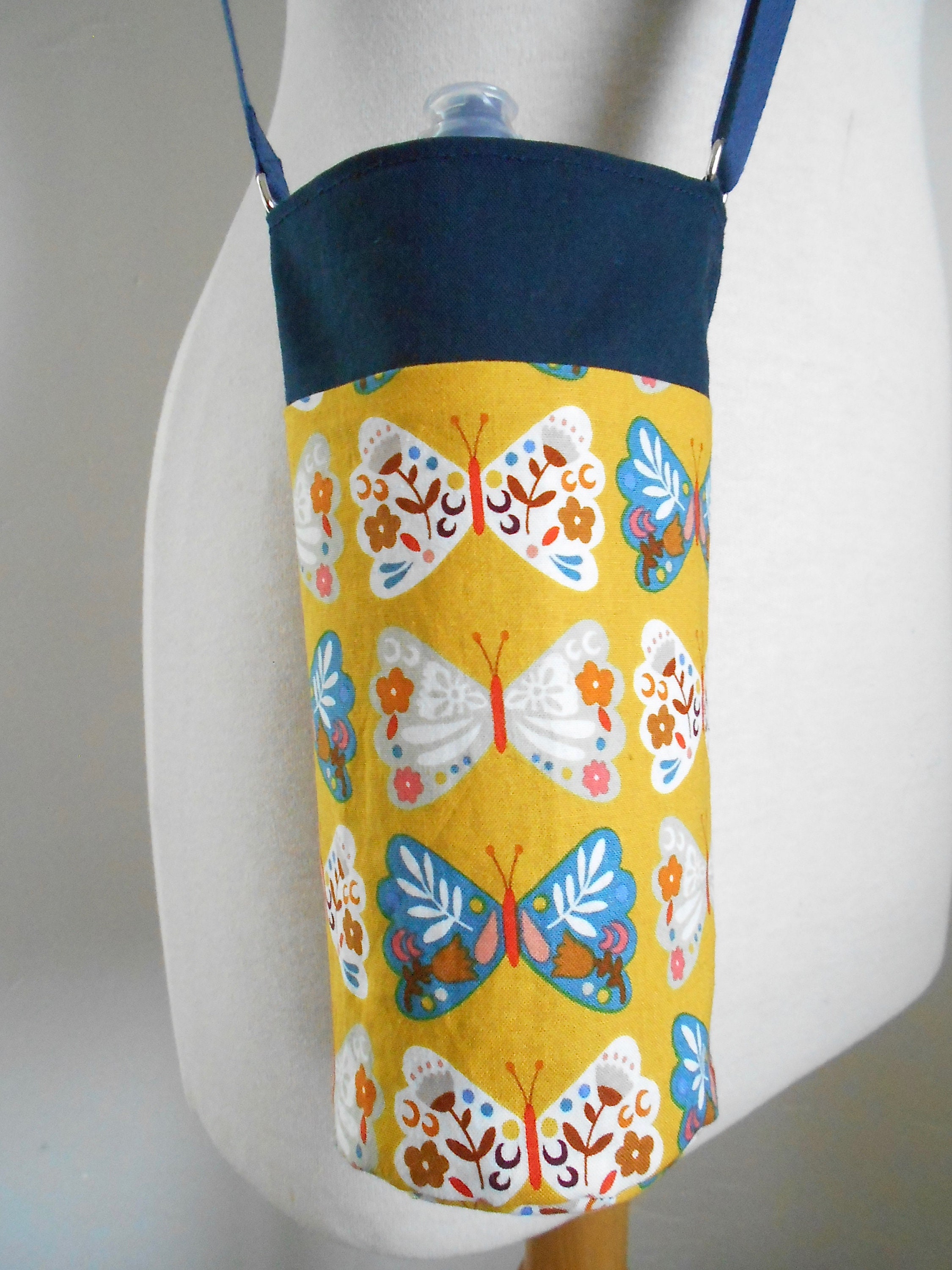 Reusable water bottle bag Drink bottle holder Small Crossbody Etsy