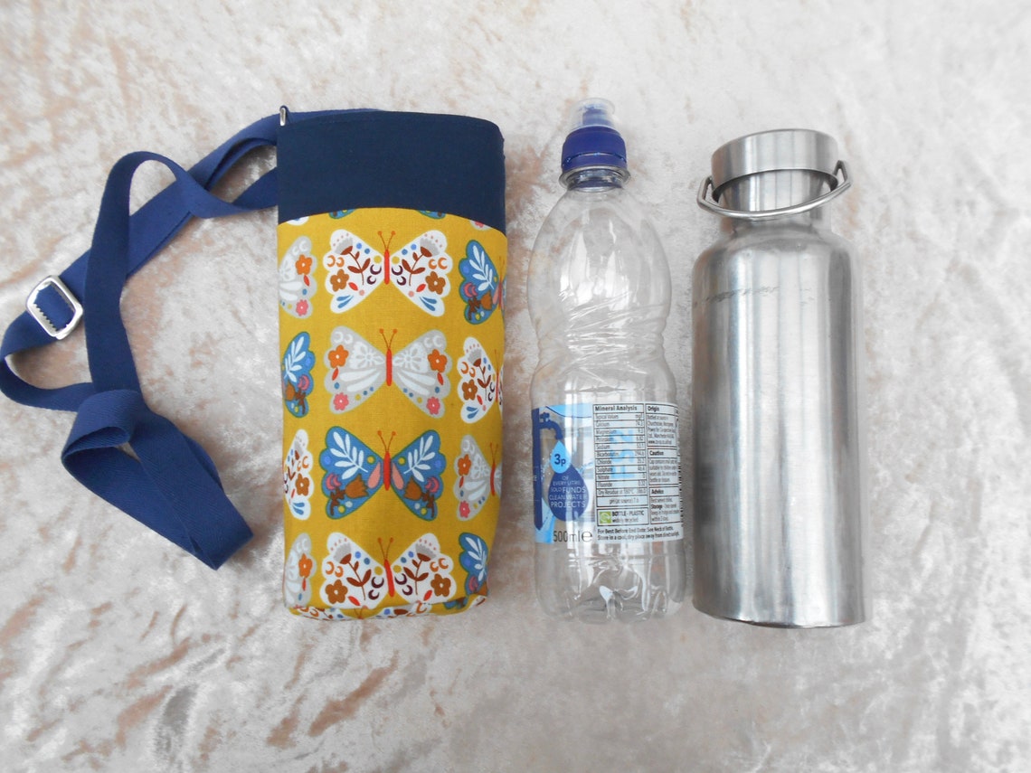 Reusable water bottle bag Drink bottle holder Small Crossbody Etsy