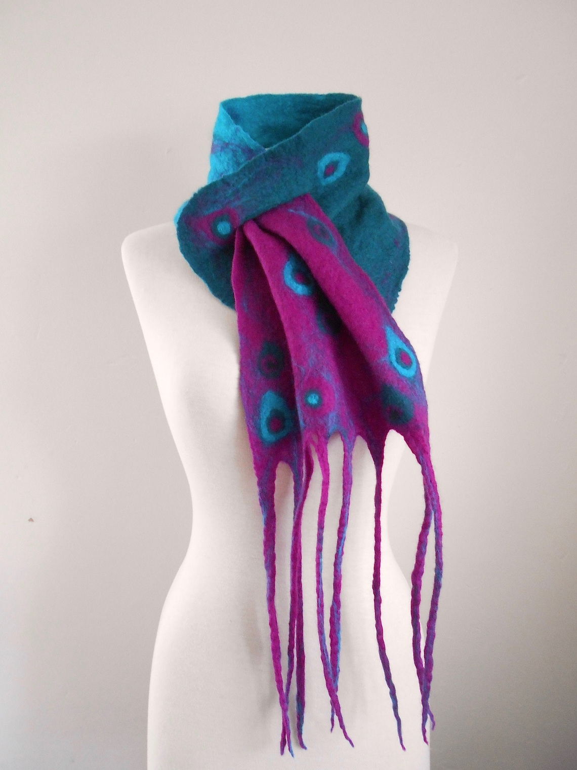 Felt Scarf Wool Felt Scarf Small Neck Scarf Wool Neck Collar Etsy