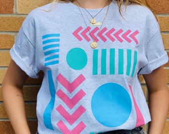 Hand printed graphic T-shirt