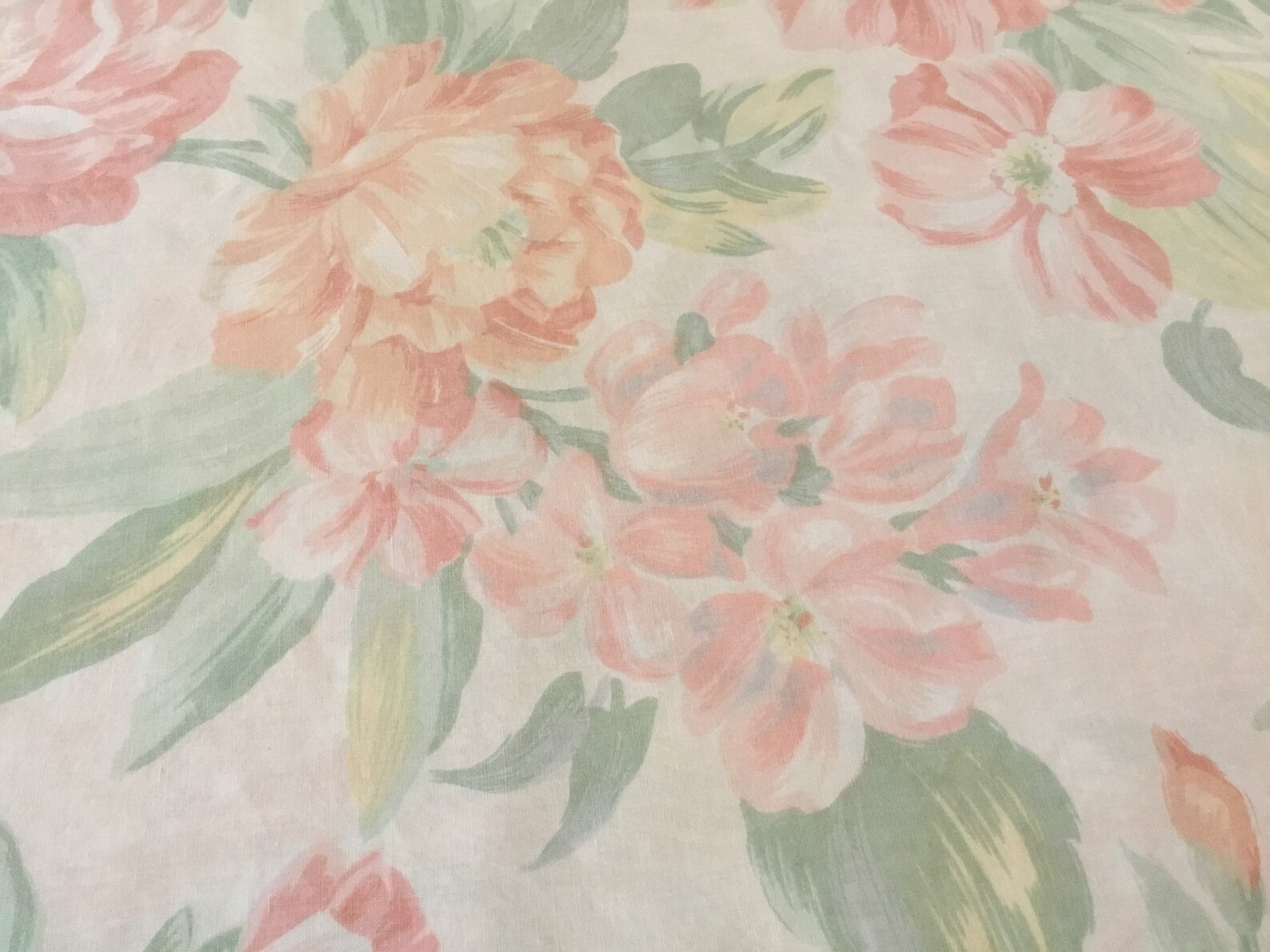 Pretty Pastel Floral Double Sheet Set Flat Fitted Etsy