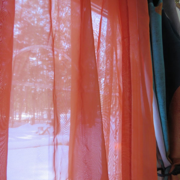 Orange Curtain Panel Etsy