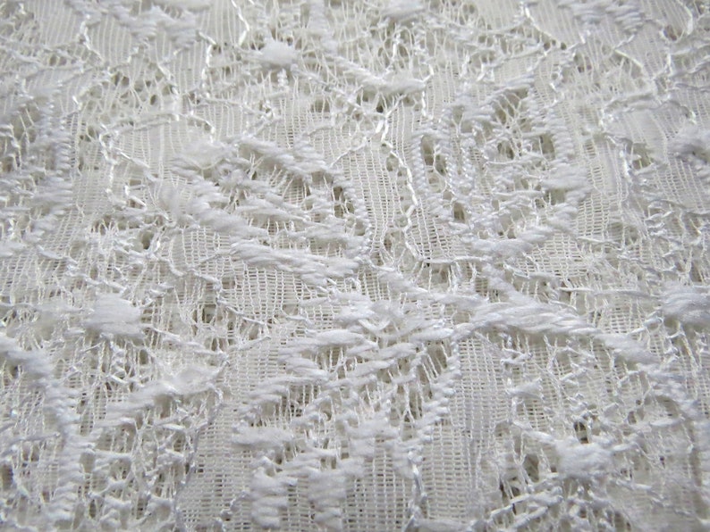 shabby chic Beautiful set of white vintage net lace curtains elegant leaf design and so soft to the touch- each 54 x 80 romantic