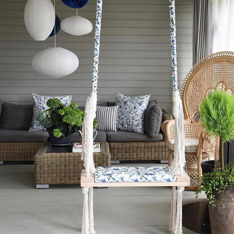 Extra Large Wooden Adult Swing Seat Indoor Outdoor