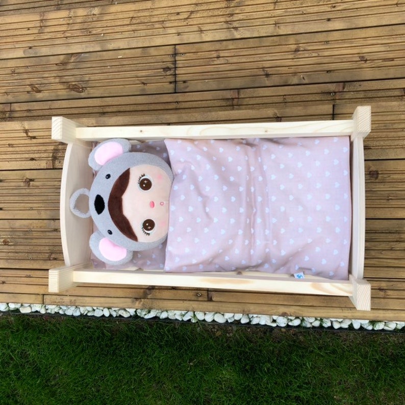 Handmade Wooden Dolls Cot Bed Etsy