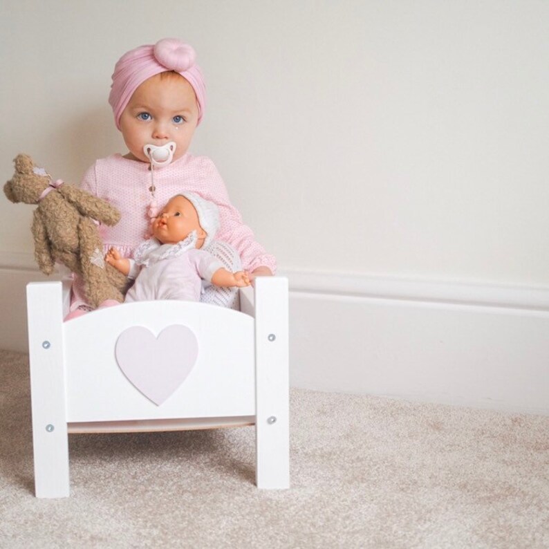 Handmade Wooden Dolls Cot Bed Etsy Australia