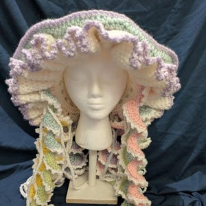 Pastel Rainbow Jellyfish Hat