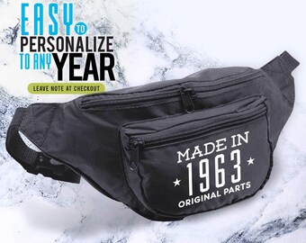 60, 60e anniversaire, 1963, 60e anniversaire, 60e anniversaire, 60e anniversaire, 60e, millésime 1963, cadeau, sac fanny, pack fanny personnalisé