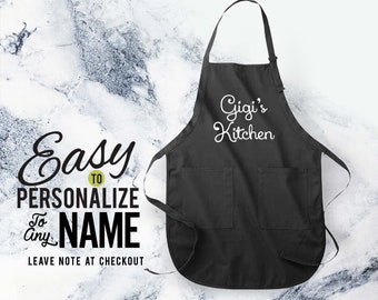 Gigi, gigi gift, gigilife, gigi apron, gigi gift, apron, custom apron, linen apron, kitchen apron, christmas gift, birthday gift, gift, love