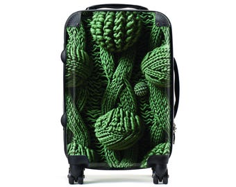 Equipaje con costura verde / Accesorios de viaje únicos / Equipaje de mano / Maleta personalizada / Maleta personalizada l Equipaje de mano I Regalo de viaje