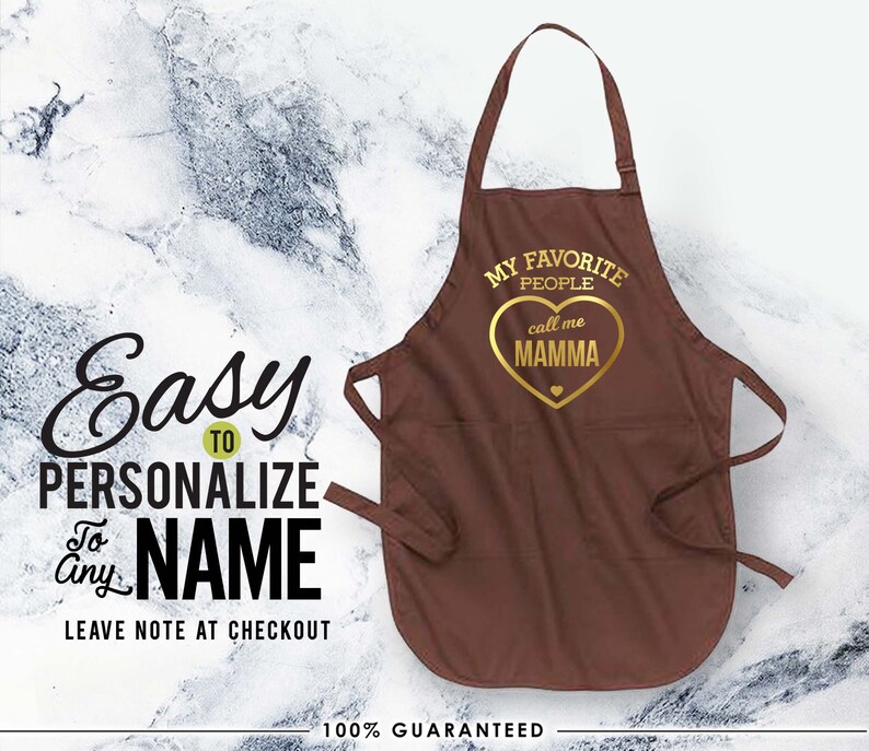 apron christmas gift mamma apron mamma gift mammalife gift birthday custom apron mamma kitchen apron Favorite people linen apron