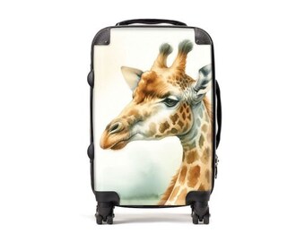 Giraffe l Animal Lover l Watercolor Design | Carry-On Luggage | Animal Suitcase | Custom Luggage | Personalized Luggage I Suitcase | Travel