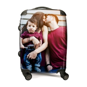Personalized Upload A Photo Luggage Carry-On Luggage Custom Luggage Upload Your Picture Custom Luggage Personalized Luggage Gift image 1