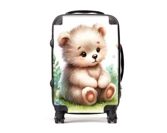 Bear l Animal Lover l Watercolor Design | Carry-On Luggage | Animal Suitcase | Custom Luggage | Personalized Luggage I Suitcase | Travel