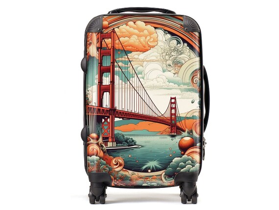 Golden Gate Bridge L Explore L USA L Vacation Carry on Luggage Travel Suitcase Custom Luggage Personalized Luggage I Suitcase I Gift Etsy