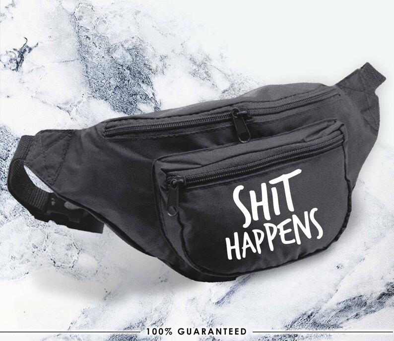 Shit Happens Fun Funny Fanny Pack Neon Fanny Pack Fun Etsy