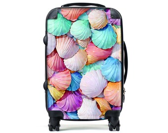 Equipaje de conchas / Accesorios de viaje únicos / Equipaje de mano / Maleta personalizada / Maleta personalizada l Equipaje de mano I Entusiasta de los viajes I Regalo