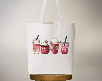 True love, latte, coffee, coffee lover, coffee svg, tote, latte gift, cappuccino, coffee lover gift, tote, iced coffee, gift, coffee, pink