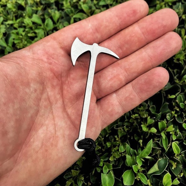 Battle Axe by Forest Berserk - EDC bottle opener, everyday carry popper - steel, pocket axe, axe bottle opener, everyday carry