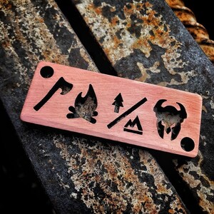 Viking's Life rune worry stone by Forest Berserk - EDC tool, everyday worry stone, amulet - copper