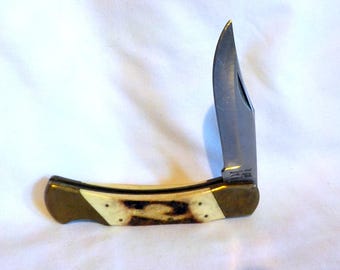 Vintage Parker IMAI Big Lou Pocket Knife K-139 Stag Jigged Bone Handle