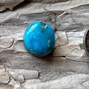 Ithaca Peak Turquoise Cabochon with deep reddish brown matrix 8 carat 14x12x6mm {46h}