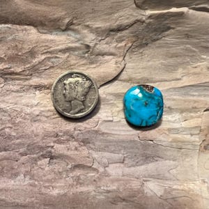 Egyptian Turquoise Cabochon Prince Mine Vibrant Deep Blue and Green with Reddish Brown Matrix 9ct 15x14x5mm {15j}