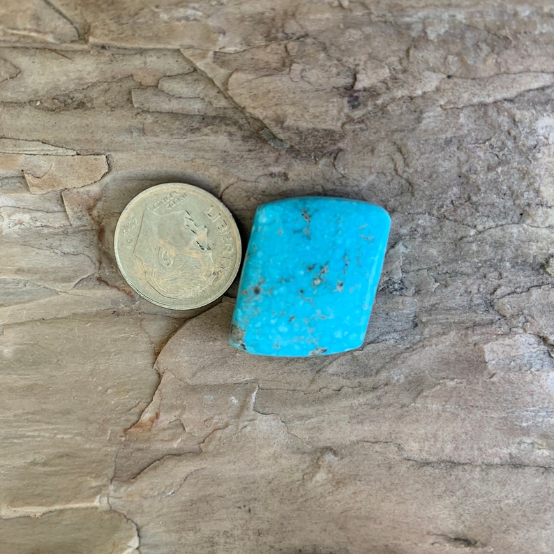 Natural Morenci Turquoise Birdseye Waterweb Cabochon 25 Carat 21x18x6mm