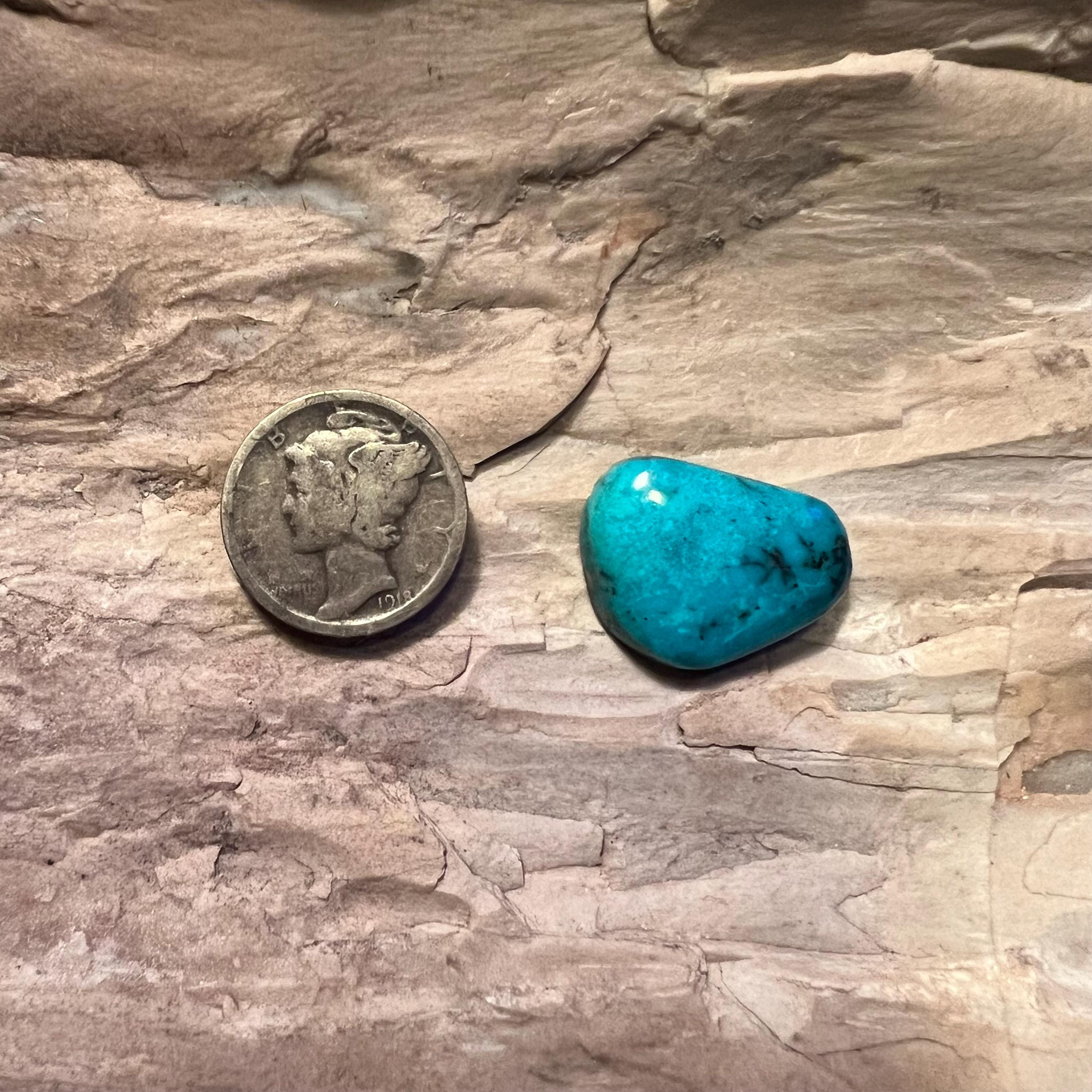 エジプト産ターコイズ カボション ブルー ダーク ブラック