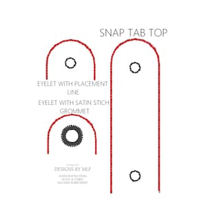 Patrón de bordado a máquina solo para tapas con lengüeta a presión y lengüetas con ojales, transforme cualquier diseño de bordado en un llavero con lengüeta a presión, extremo redondo