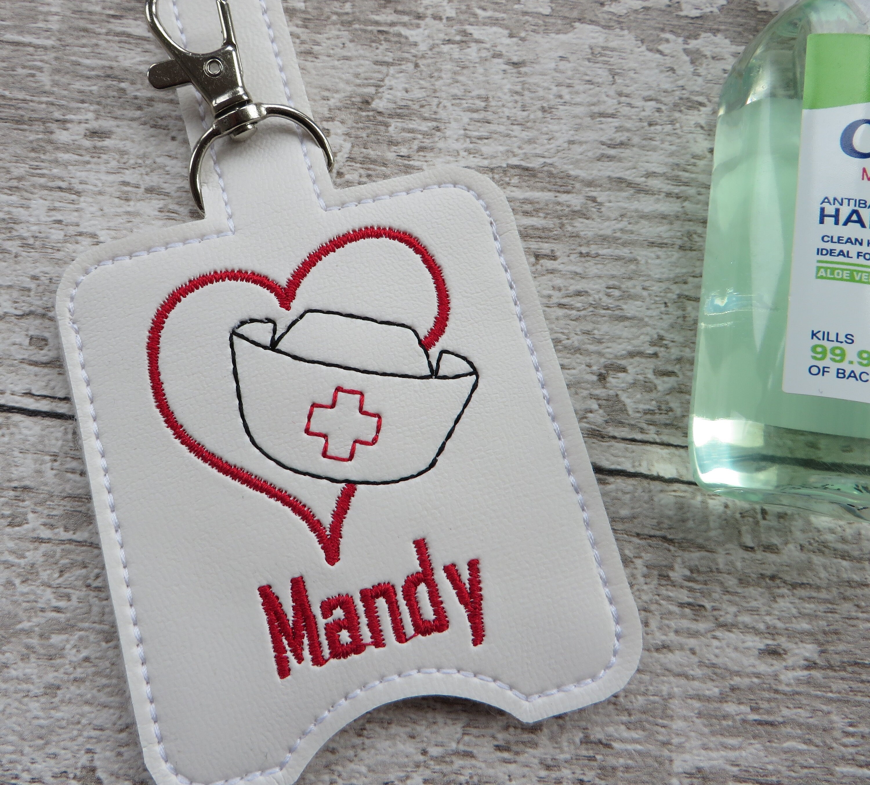 Personalized Nurse Hand Sanitizer Holder Machine Embroidered Etsy