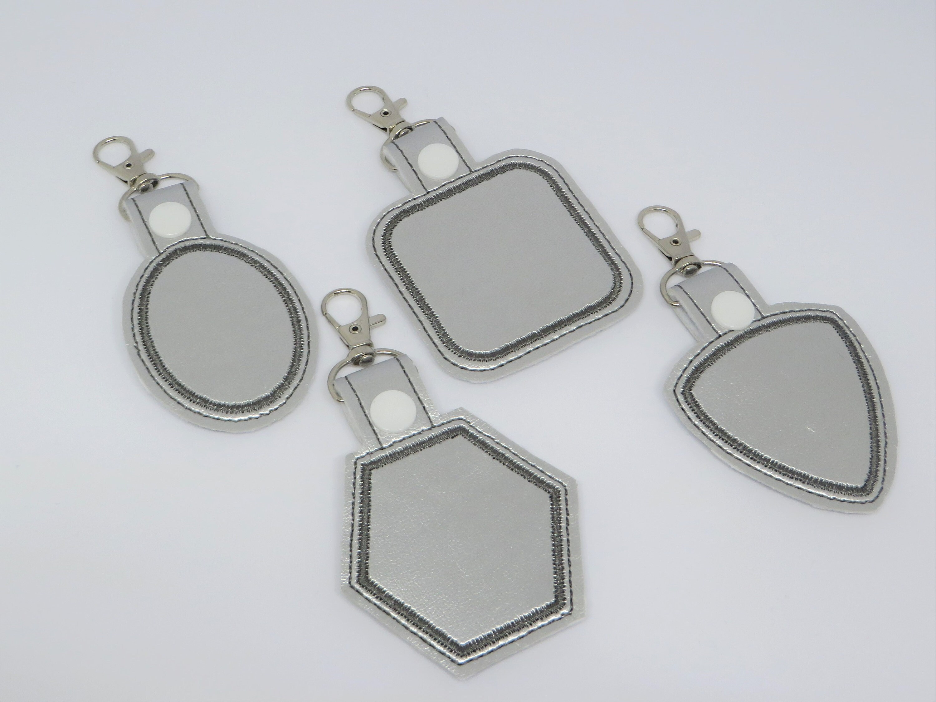 Machine Embroidery Design, 4 Basic Shapes Blank Key Fob ITH Machine ...