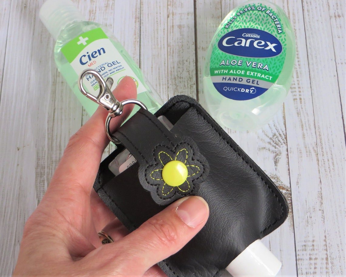 Machine Embroidery Hand sanitizer Holder Pattern Simple Daisy Etsy