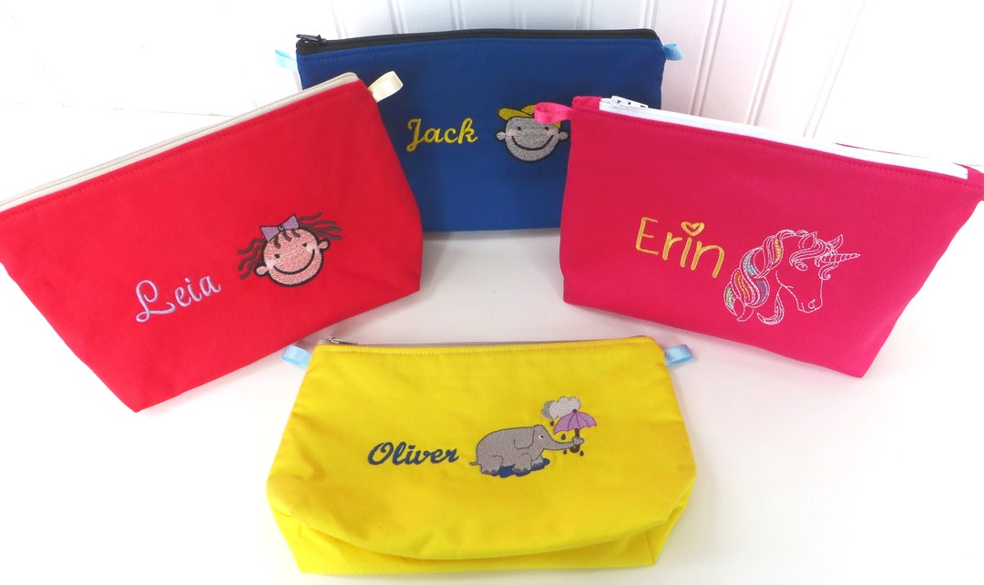 Personalized Makeup Bag, Children Personalised Toiletry Bag With Waterproof Lining, Custom ...