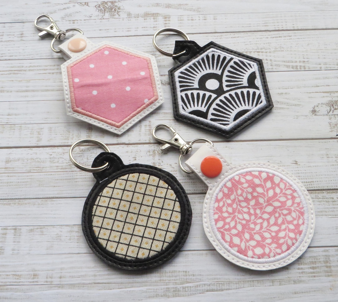Machine Embroidery Key Fob Design, Applique Blank Machine Embroidery