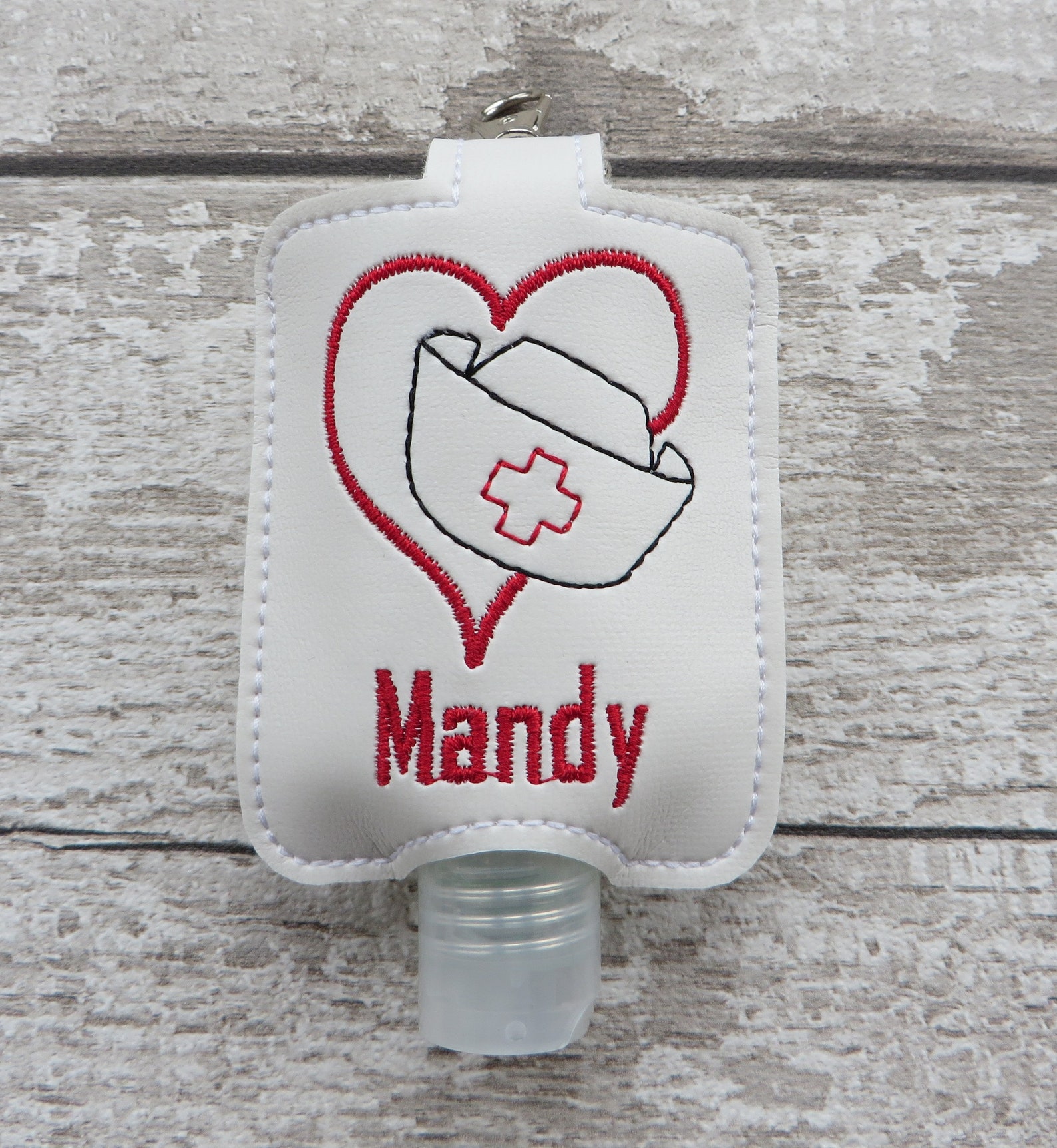 Personalized Nurse Hand Sanitizer Holder Machine Embroidered Etsy