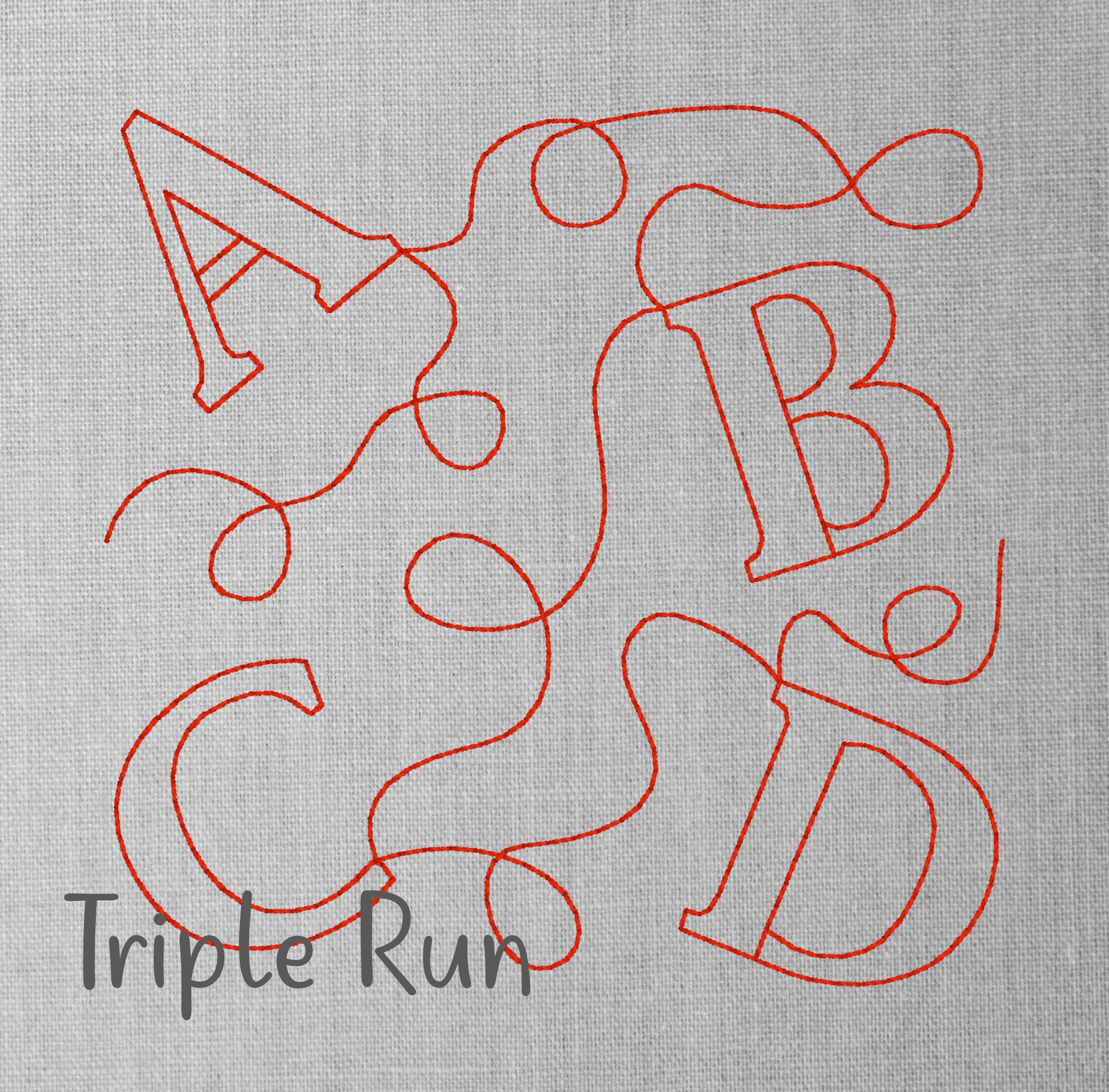 Alphabet Letters ABCD Edge to Edge Quilt Pattern, E2E Quilt Block ...