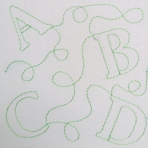 Alphabet Letters ABCD Edge to Edge Quilt Pattern, E2E Quilt Block ...