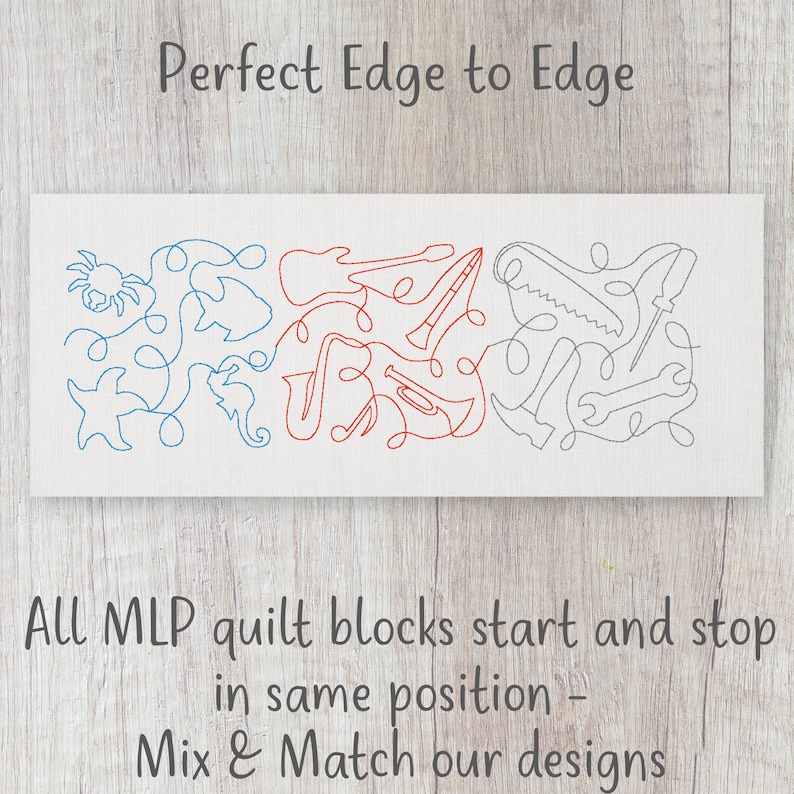 Dachshund Dog Edge to Edge Quilt Pattern, E2E Continuous Line Single ...