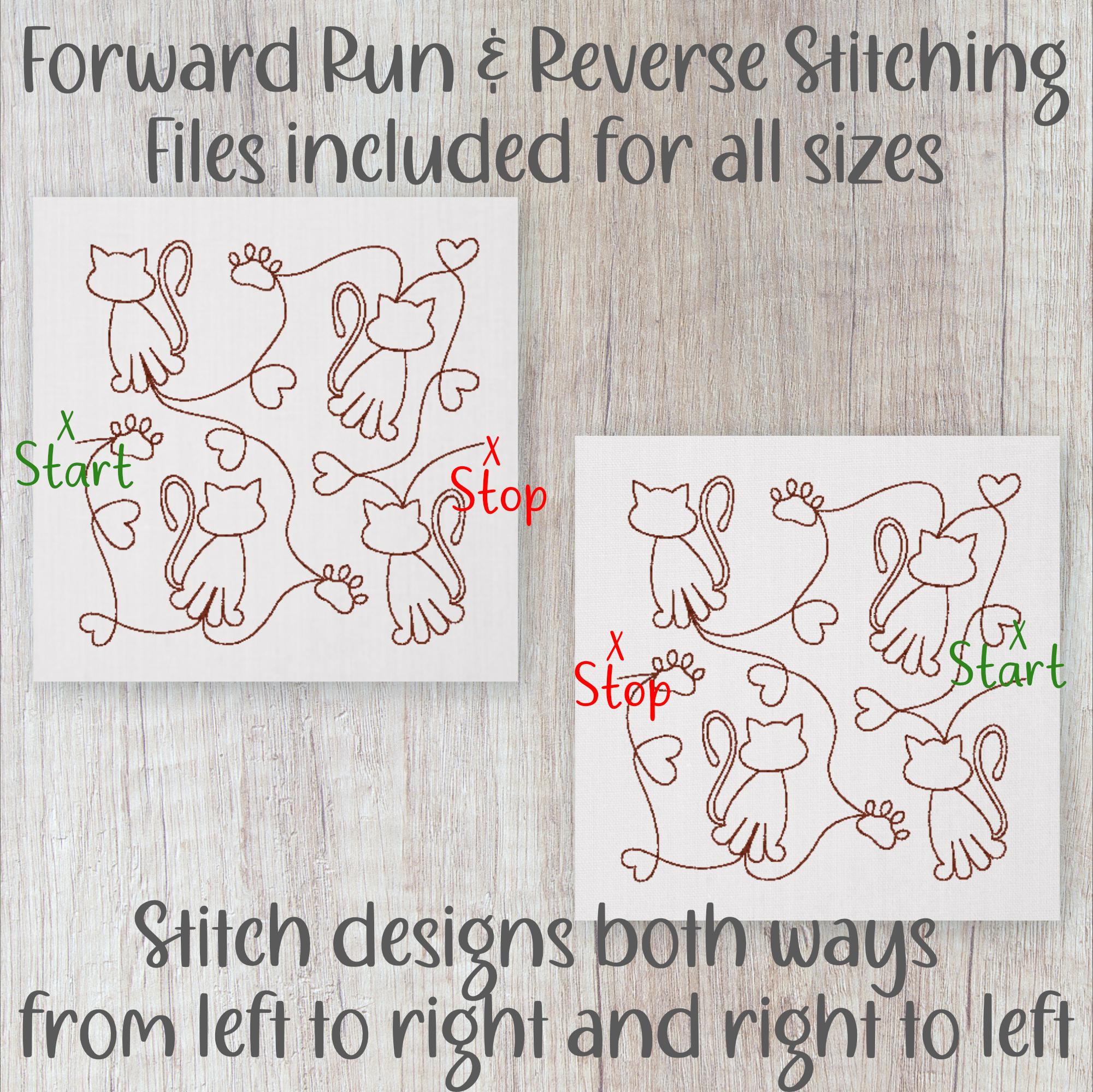 Cat Kitty Paws E2E Quilt Block Machine Embroidery Quilting Design ...