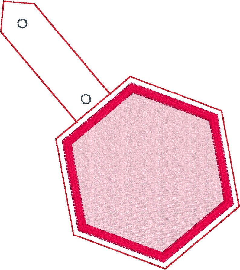 Blank Key Fob ITH Machine Embroidery Pattern with Applique Etsy