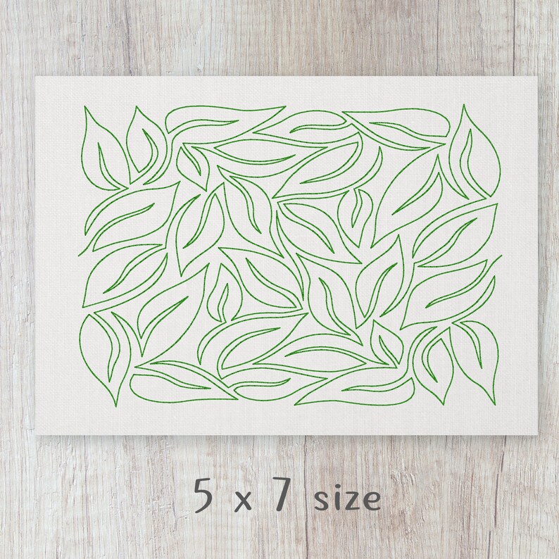 All Over Leaf Edge to Edge Quilt Pattern, E2E Quilt Block Embroidery ...