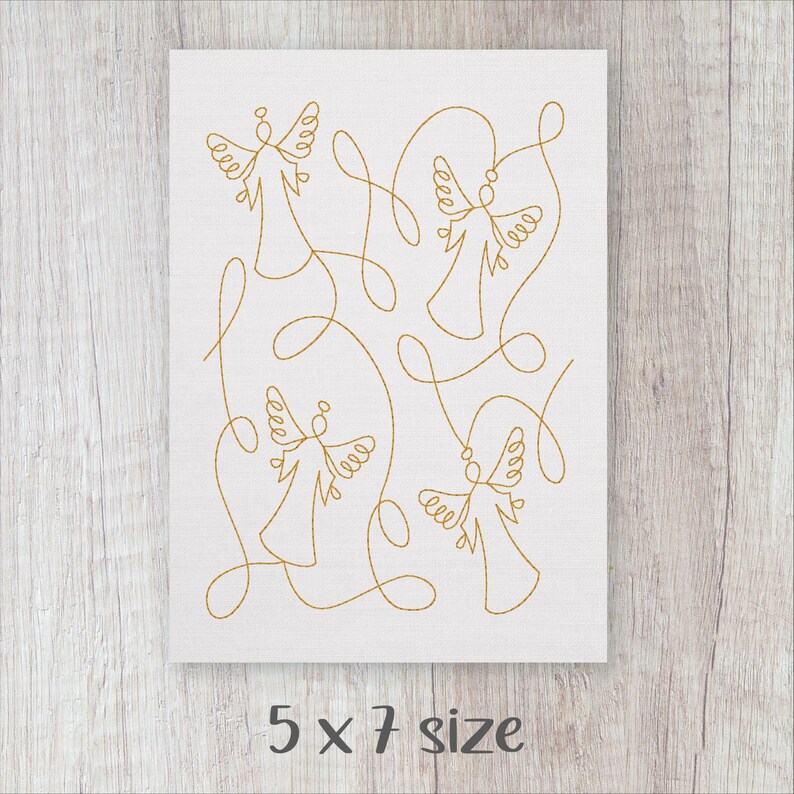 Angels Wings E2E Quilt Block Machine Embroidery Design, Continuous Line ...