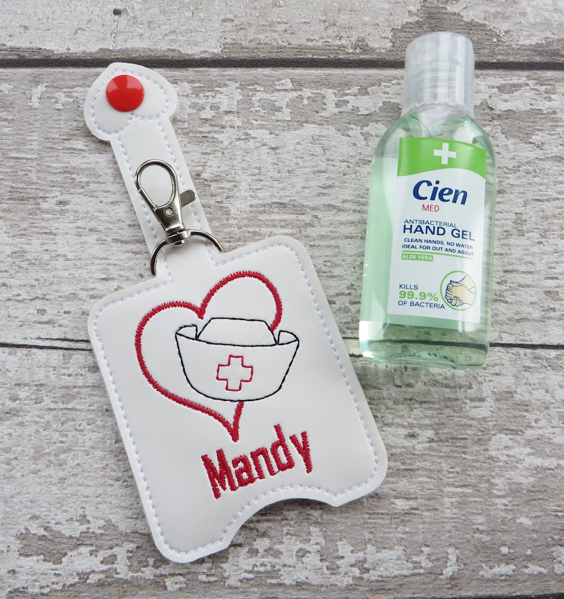 Personalized Nurse Hand Sanitizer Holder Machine Embroidered Etsy UK