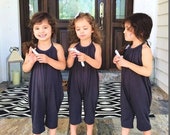 Gray harem romper
